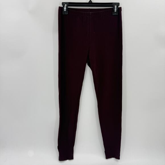 Eileen Fisher Pants - EILEEN FISHER Woman CottonJersey Knit Easy Legging Size XS Wine Cropped Pant